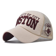 Boston Beige Mesh Cap
