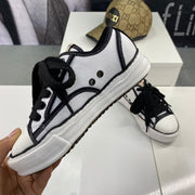 White with black border