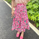 Oil Painting Pleated Skirt