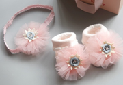 Set of pink chiffon socks