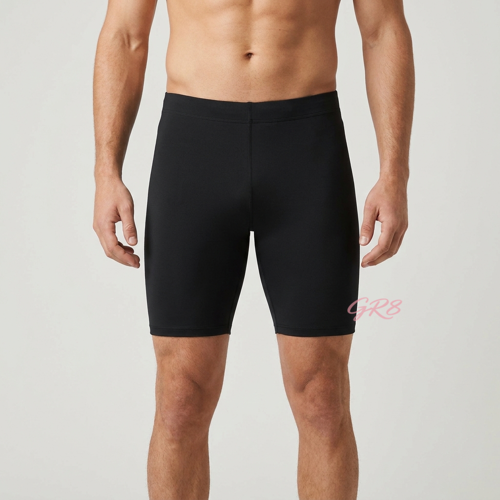 Momentum Bike Shorts — Black with GR8 pink logo tag