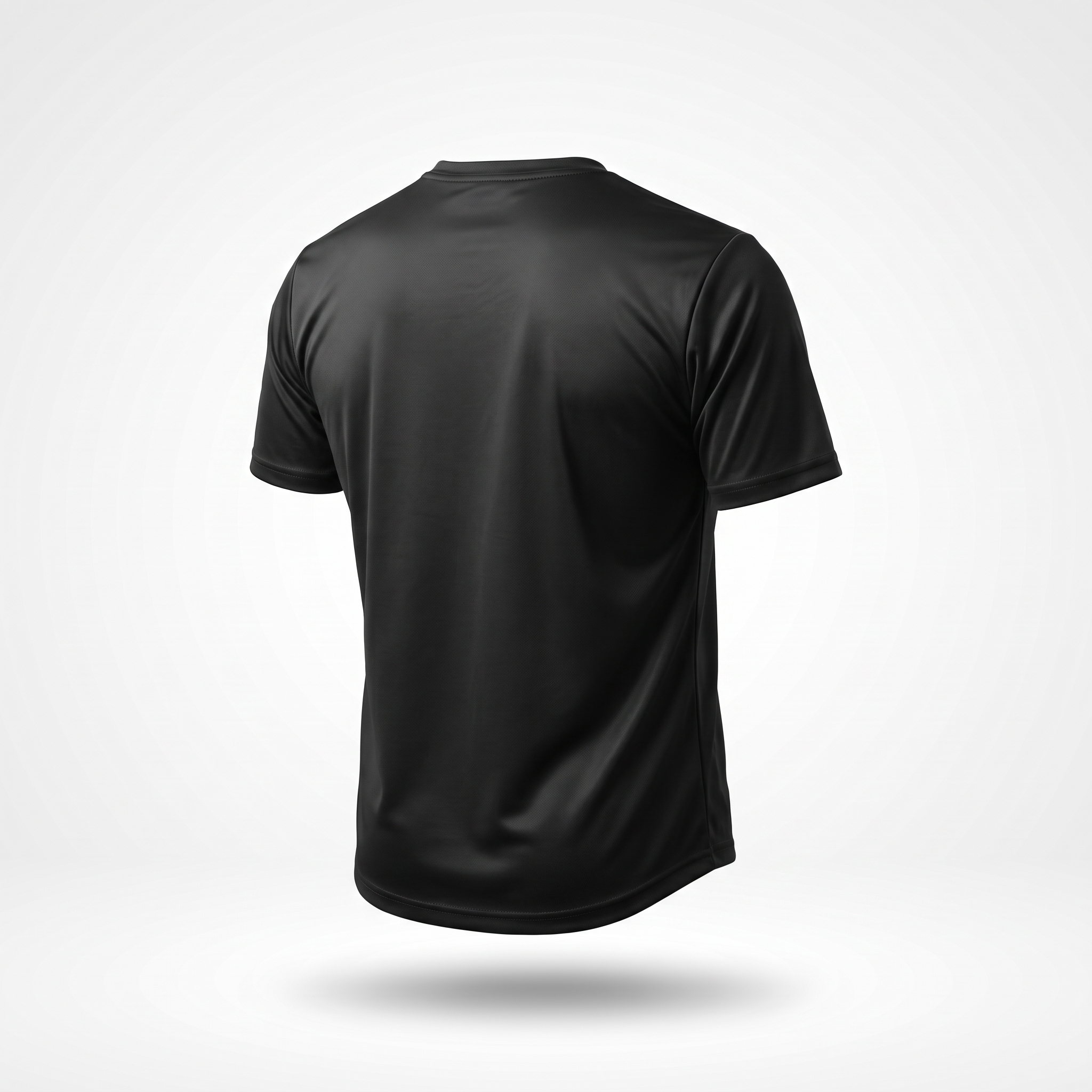 Baseline Performance Tee in black, back view