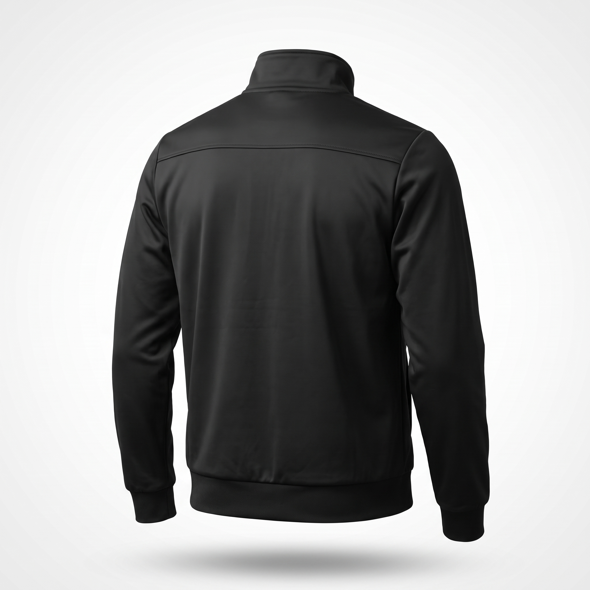 Momentum Track Jacket in black, back view