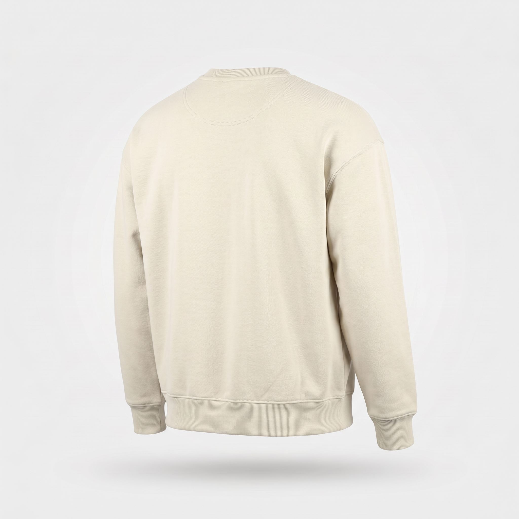 Groundwork Crewneck in bone, back view