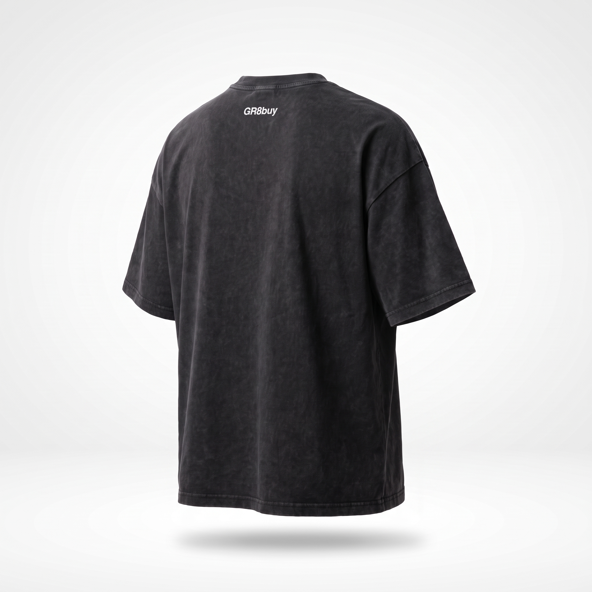 Groundwork Oversized Tee in washed black, back view