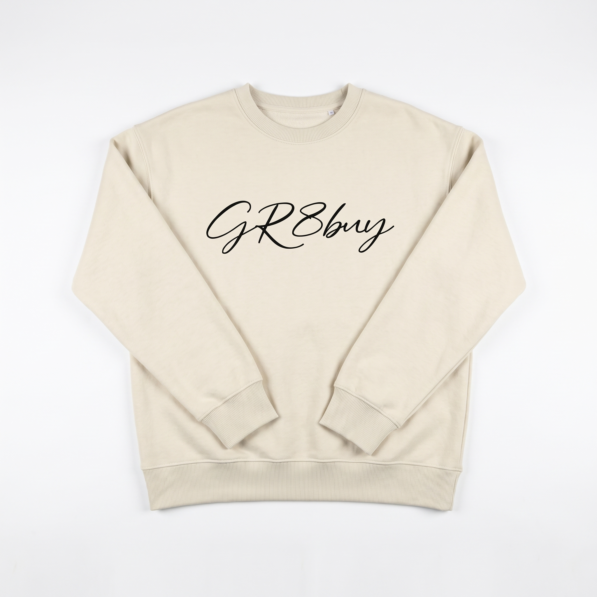Groundwork Crewneck in bone, flat-lay view