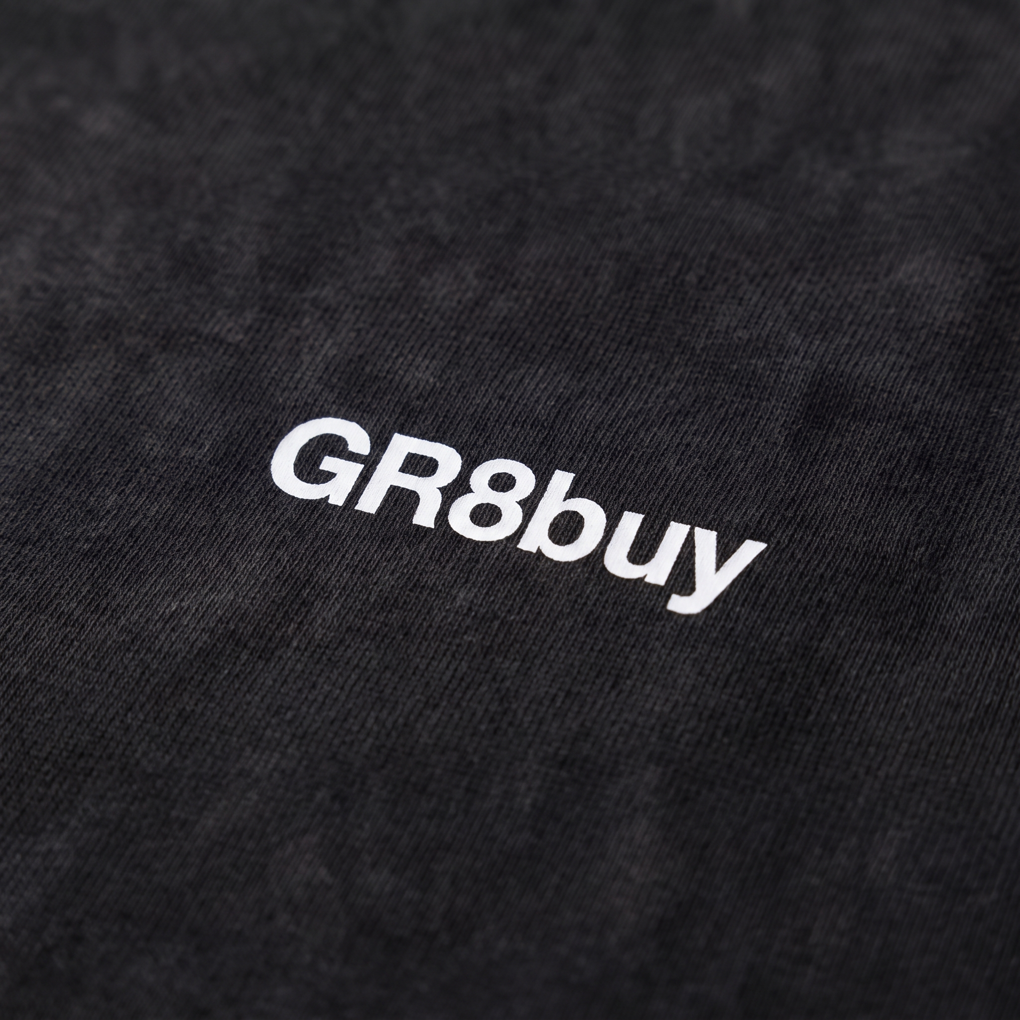 Groundwork Oversized Tee, close-up detail of chest logo and fabric