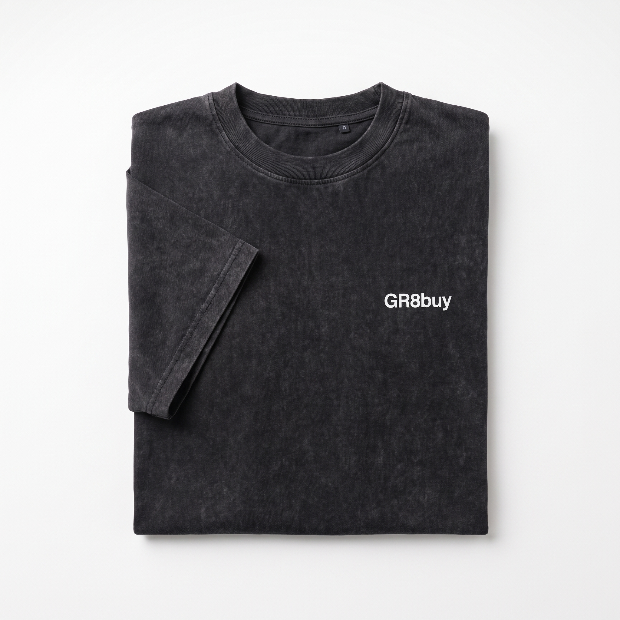 Groundwork Oversized Tee in washed black, flat-lay view