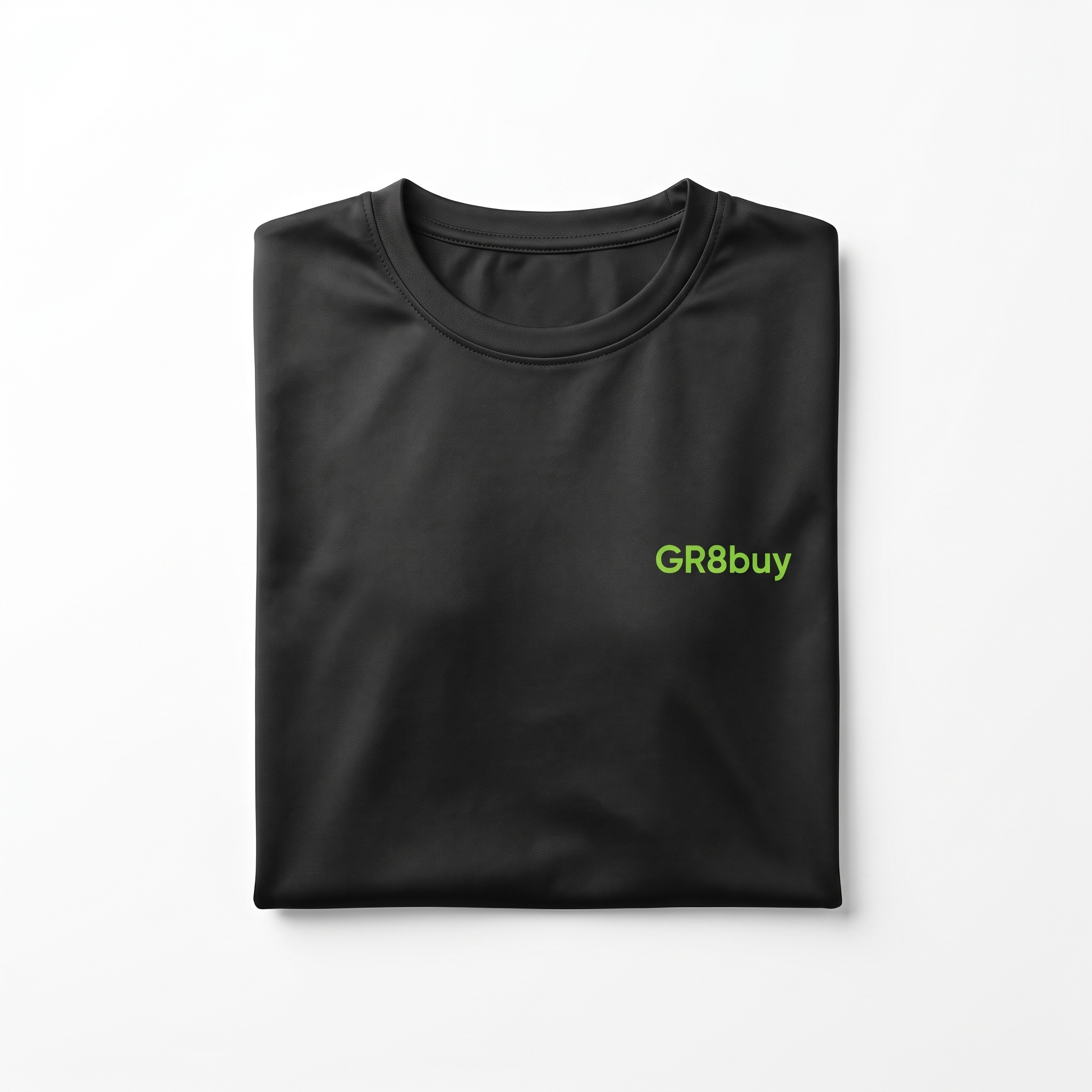 Baseline Performance Tee in black, flat-lay view